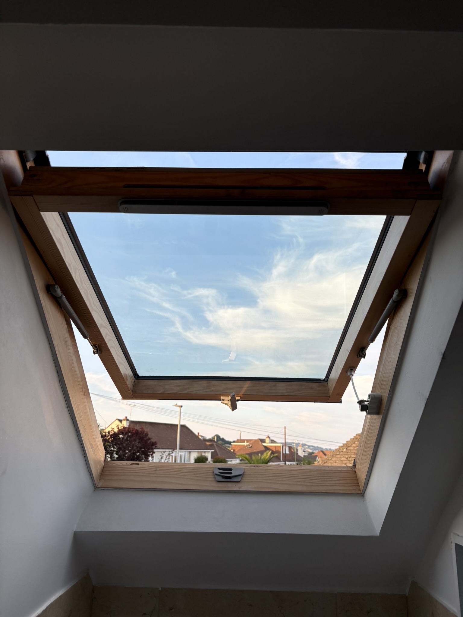 Solar switchable Velux-style rooflight — clear mode, Torquay