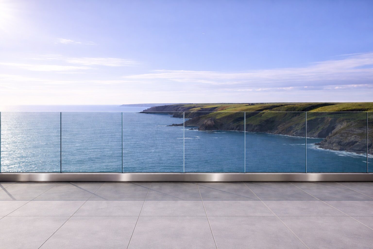 Clear glass balustrade tint