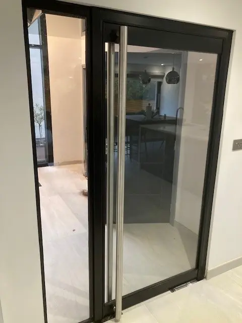 Fire rated glass door