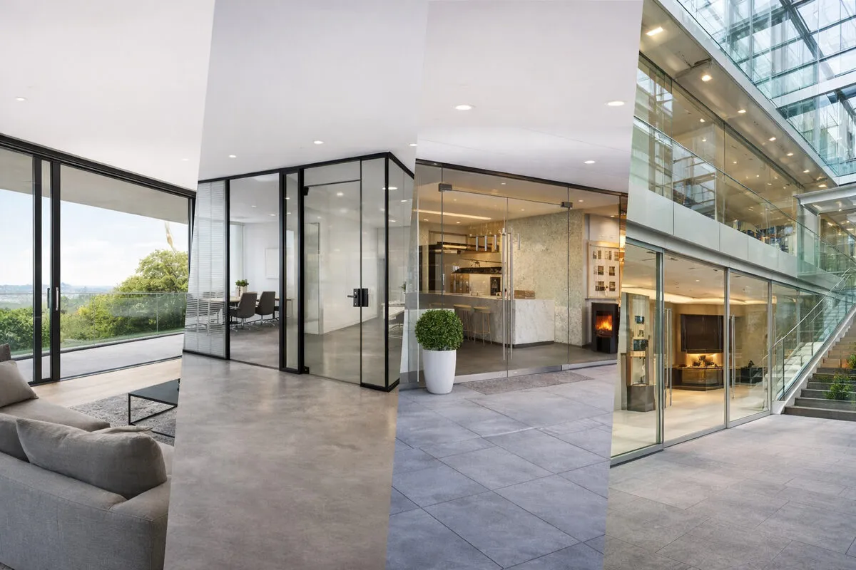 Glass products showcase — commercial and residential glazing