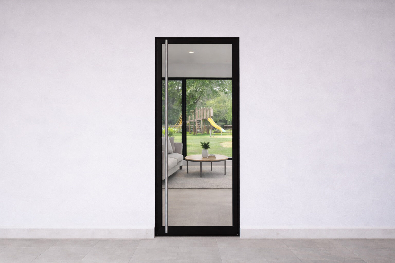 Single fire rated glass door