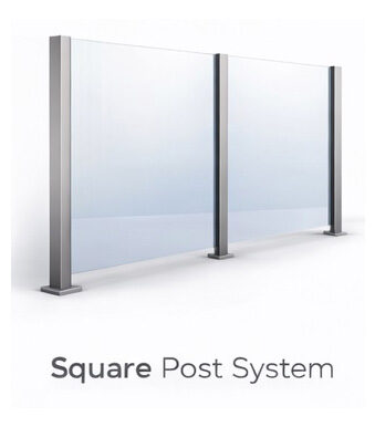 Square post balustrade system